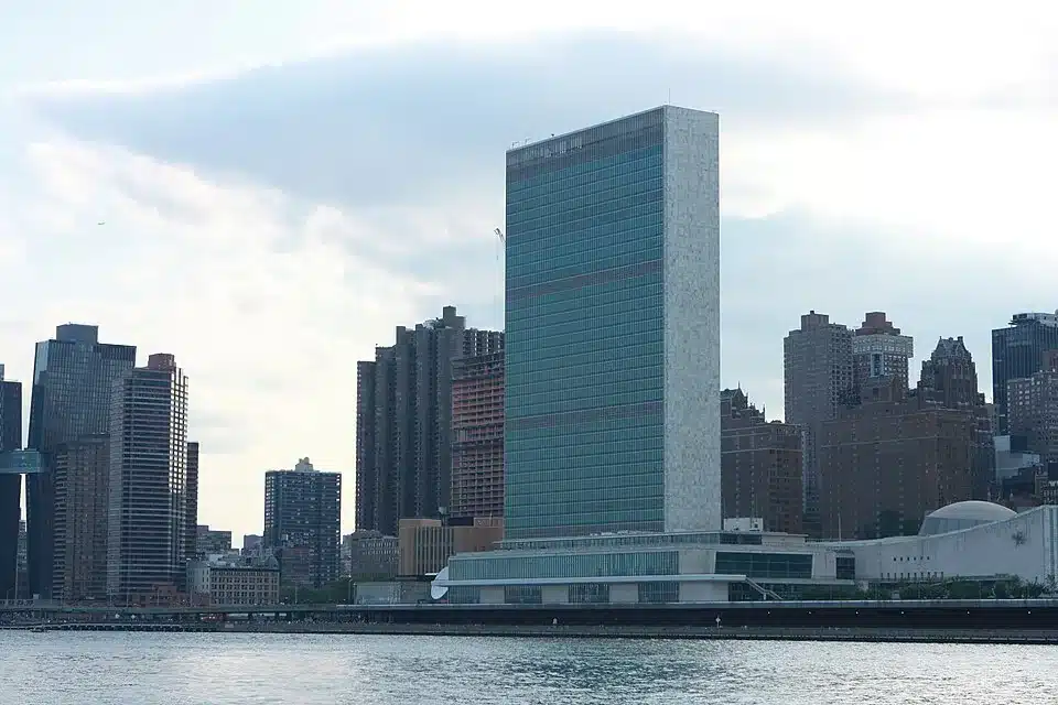 United Nations headquarters in New York photographed from across the East River in July 2017; file photo.