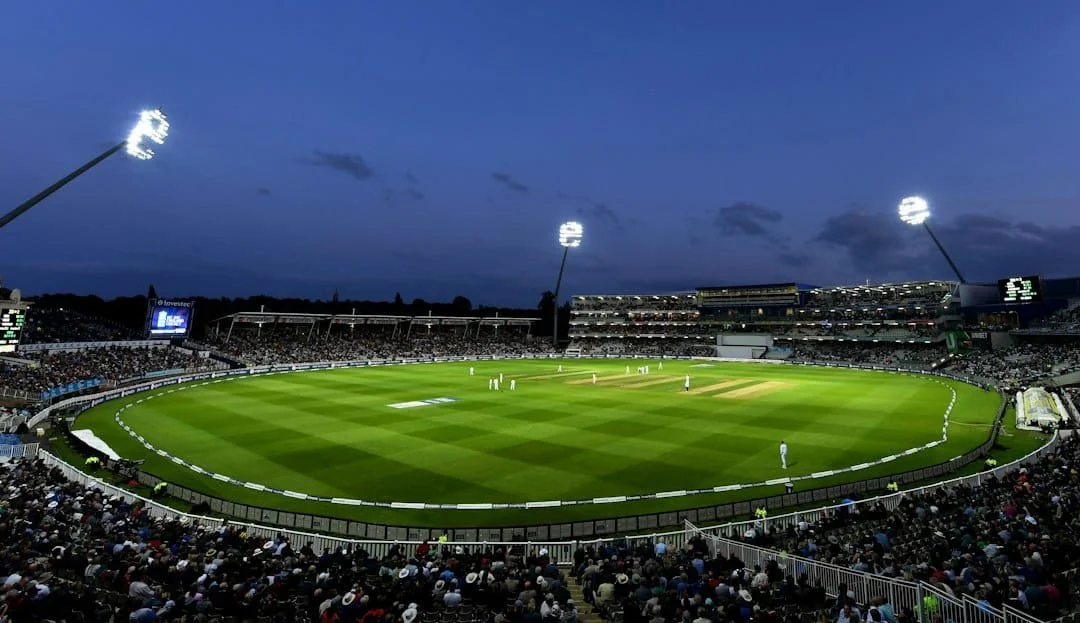 Cricket stadium with spectators